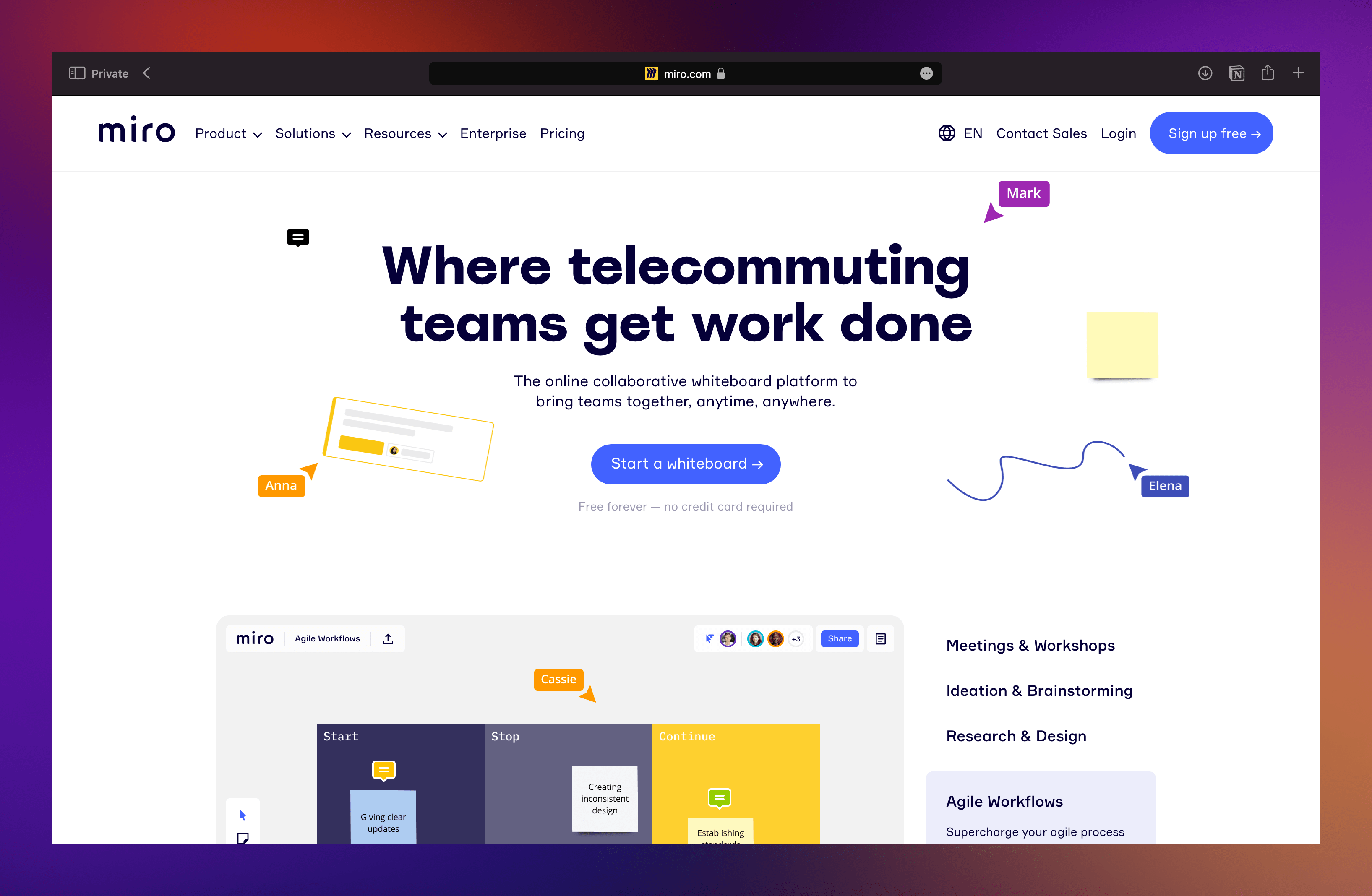 Miro for product management